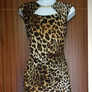 NWT Cache Leopard Elegant Dress Size 12